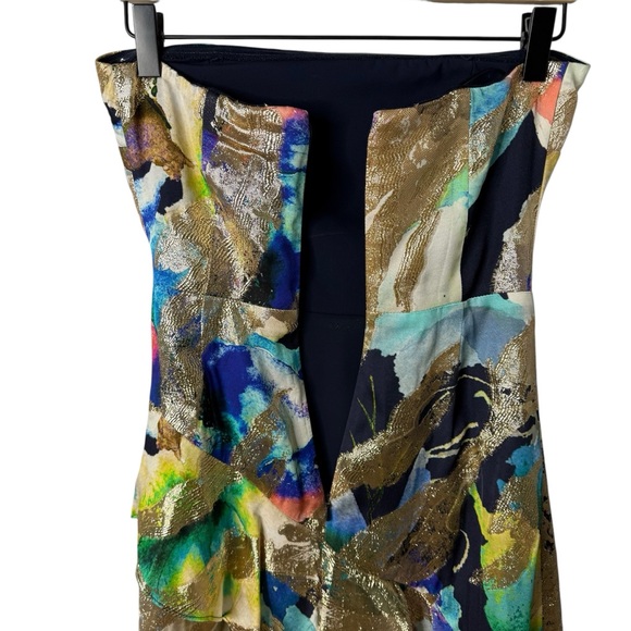 Ramy Brook Dominika Strapless Gown Multicolor Floral Maxi Dress Gown Size 00 - Picture 5 of 7